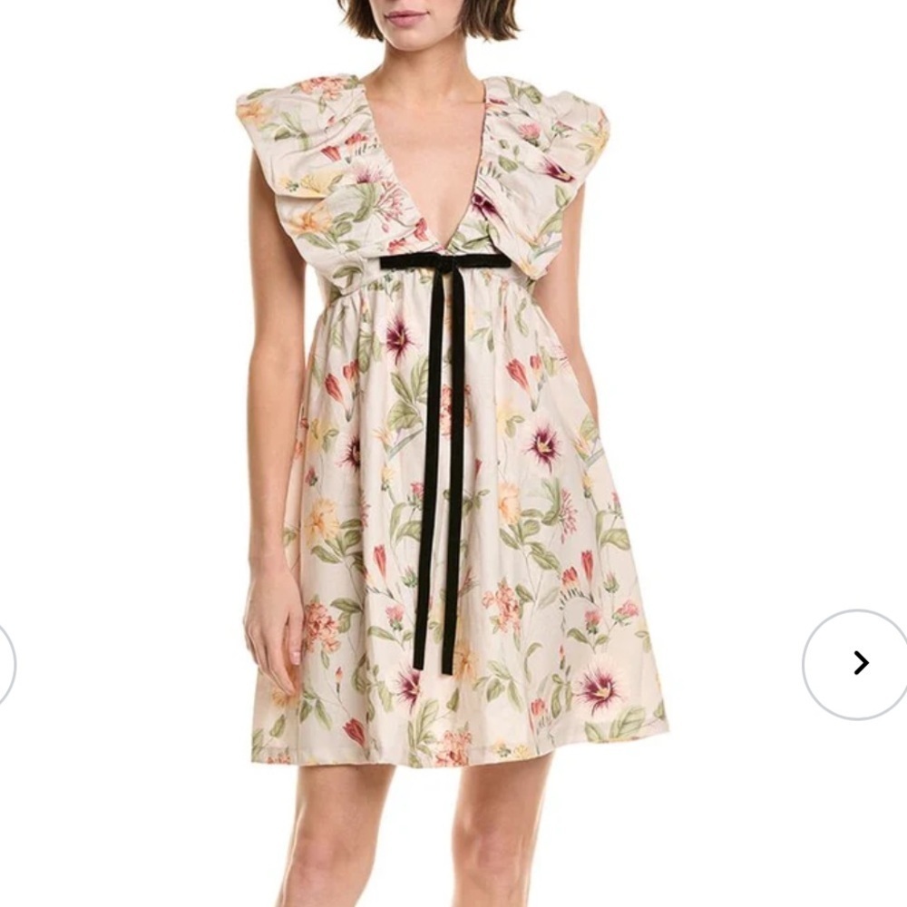 SERAPHINA LINEN MINI DRESS LINEN PINK SMALL